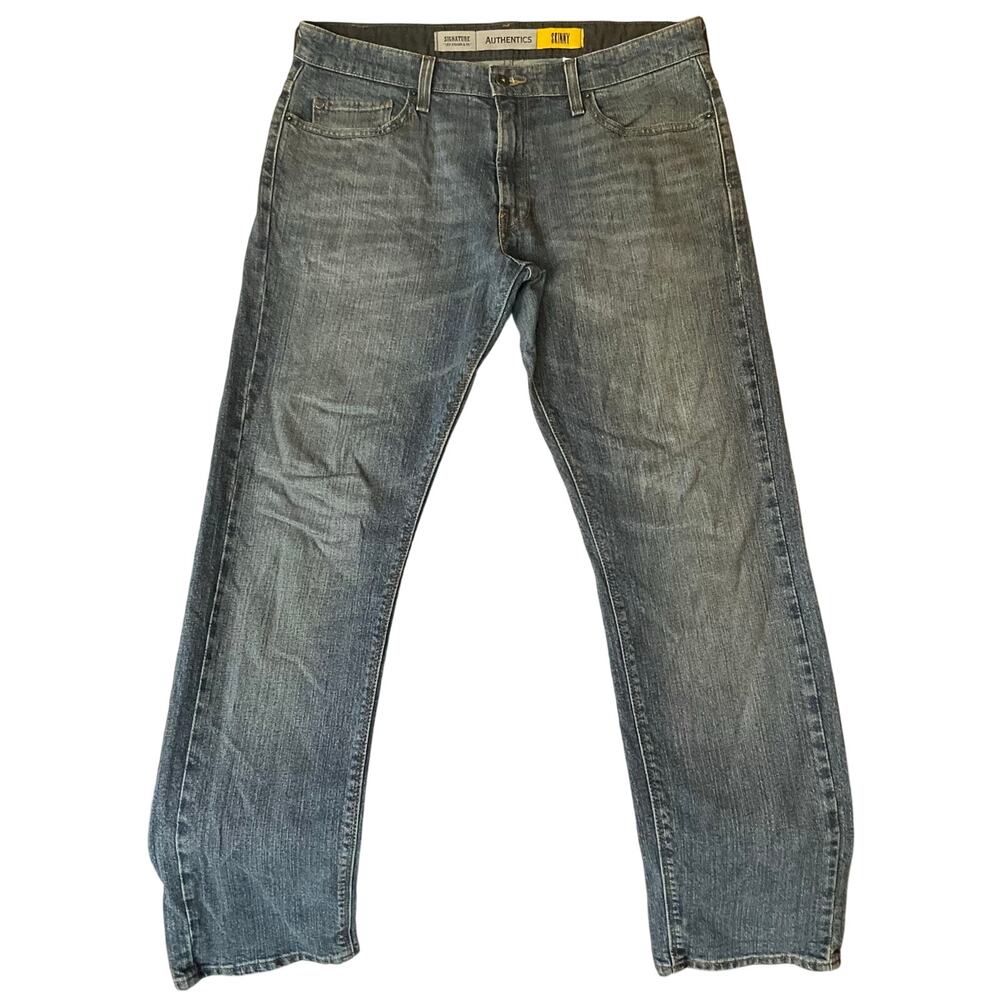 Levi’s Men Skinny Jeans size W34 x L30 Blue Mid Rise Stretch Authentics